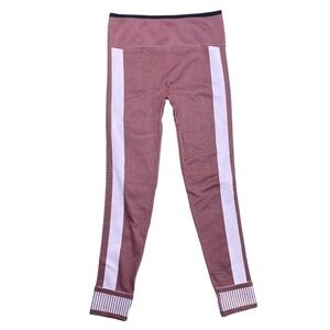 Fabletics Leggings Womens Medium Seamless High Rise Colorblock Side Stripe Pink